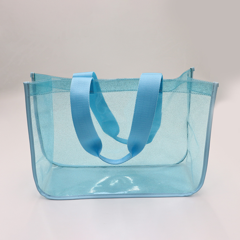 Glitter Clear PVC Shopping Bag